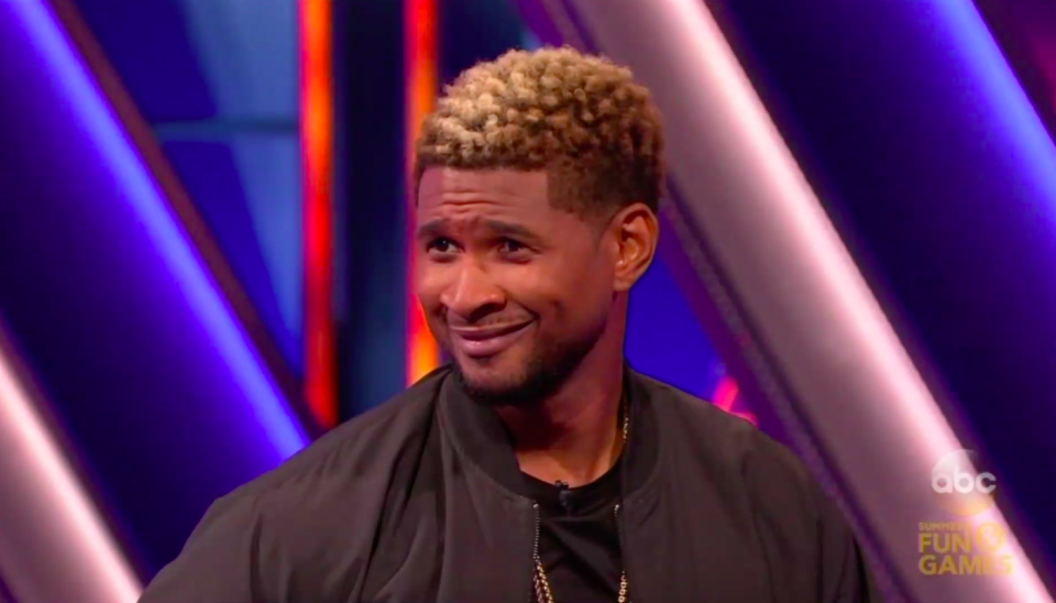 Usher on $100,000 Pyramid. (Photo: ABC)