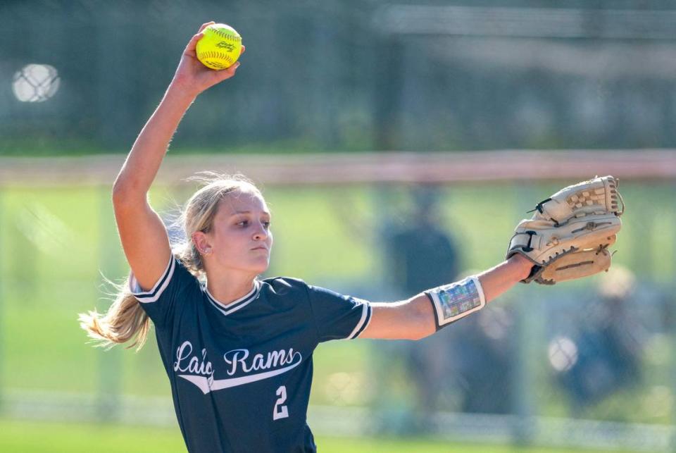 Penns Valley’s Taylor Bumgardner pitches during the game against Bald Eagle Area on Friday, May 24, 2024.