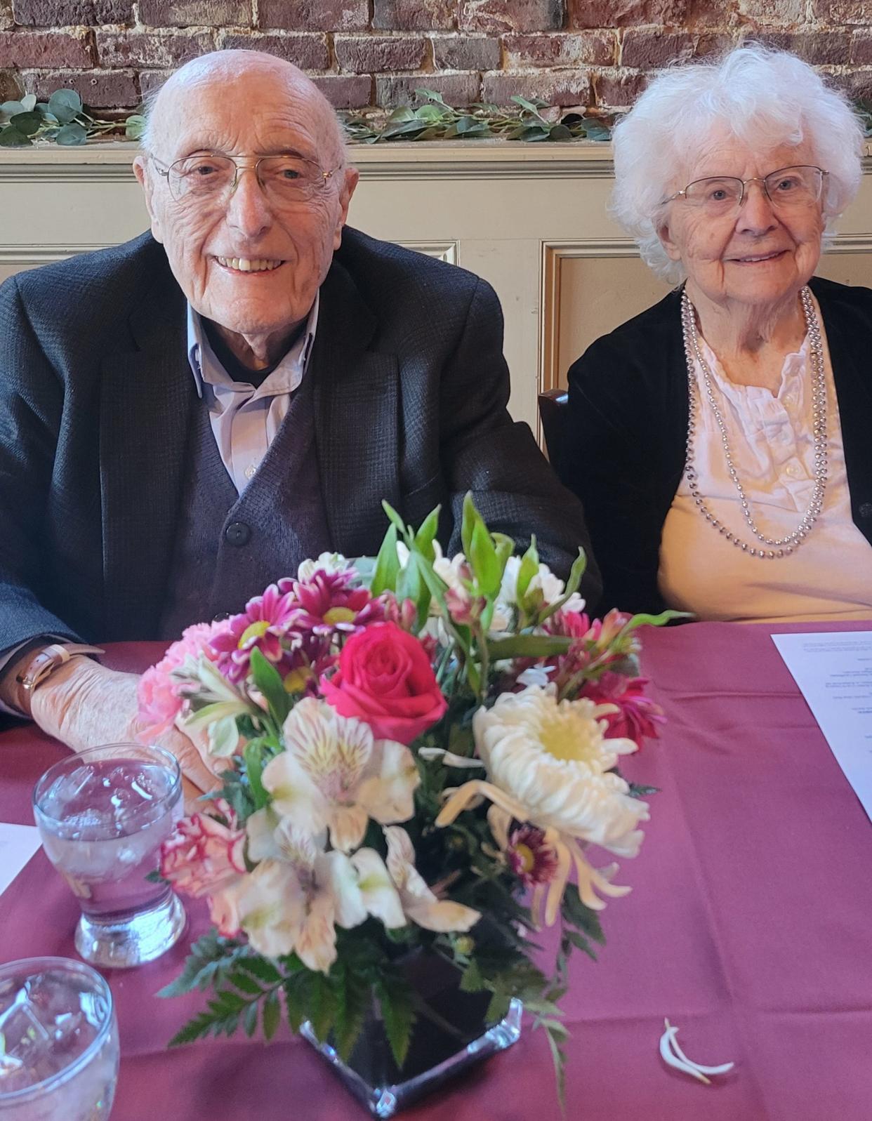 Richard and Sue Bicknell of Dover have been married for 75 years. They celebrated their anniversary at Blue Latitudes restaurant in Dover.