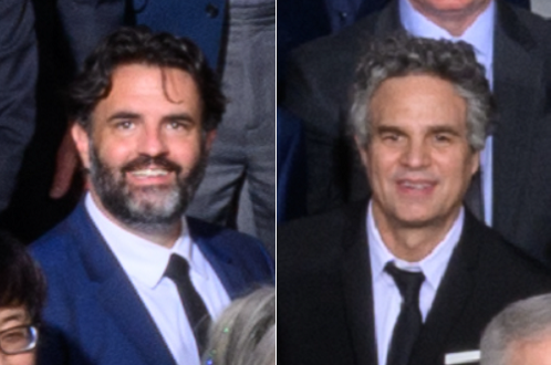 Mark Ruffalo (rechts) hatte einen bärtigen Doppelgänger im Bild (Bild: Richard Harbaugh / AMPAS)