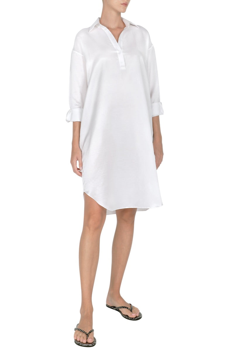 Marie France Van Damme Silk Cotton Polo Dress