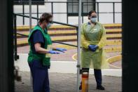 A pop-up clinic begins testing for the coronavirus disease (COVID-19) at Bondi Beach, Sydney