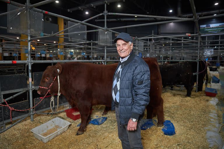 Gustavo Salvini de la Cabana La Angelita, productor de Angus. En el marco de la exposicion 100 anos de angus en la Rural.