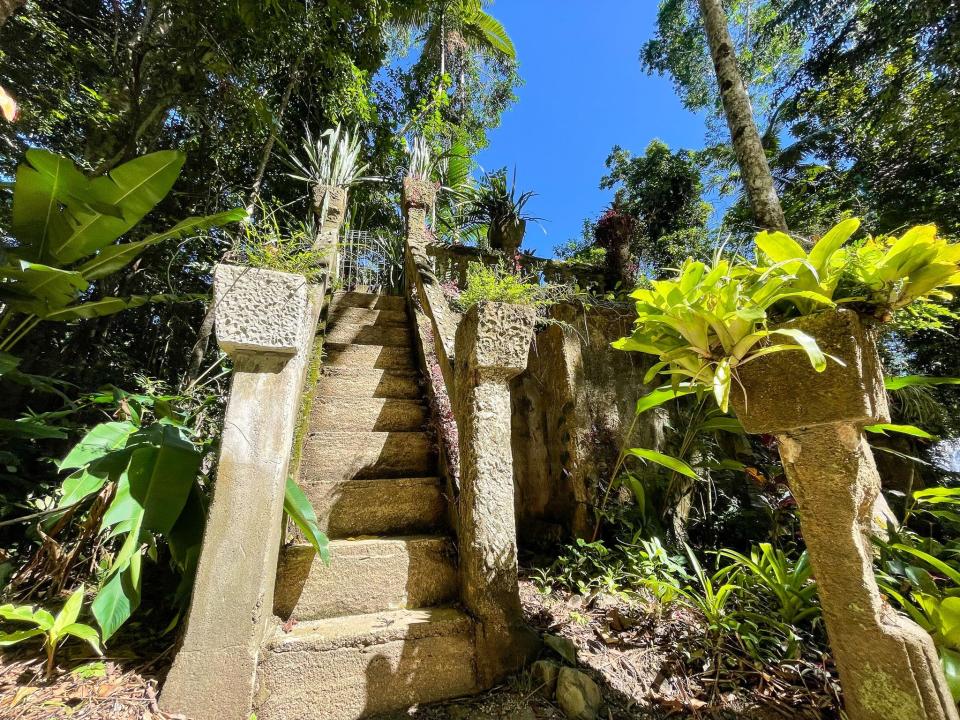 A view of one of the buildings at Paronella Park in Queensland, Australia.