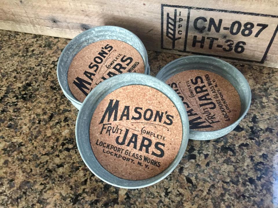 Mason Jar Coaster Set