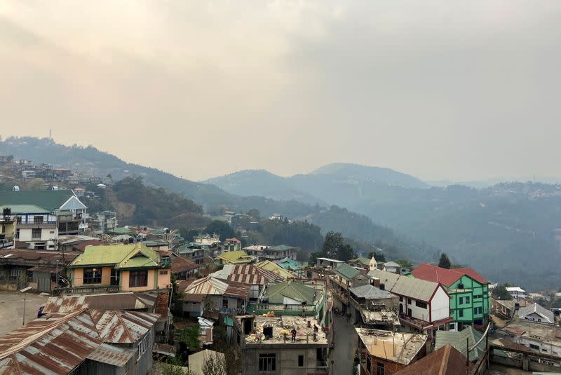 A general view shows Champhai town, India