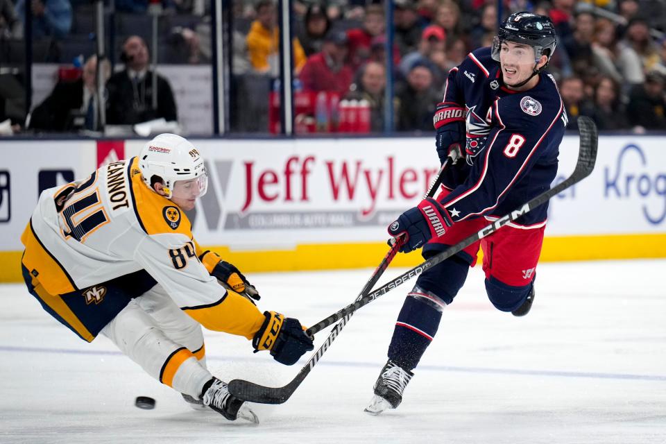 Blue Jackets defenseman Zach Werenski signed a six-year, $57.5-million contract extension in July 2021.