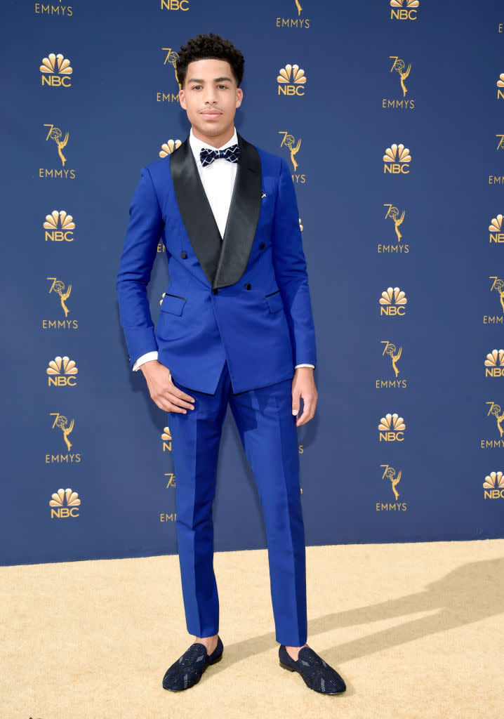 <p>Marcus Scribner attends the 70th Emmy Awards at Microsoft Theater on Sept. 17, 2018, in Los Angeles. (Photo by Kevin Mazur/Getty Images) </p>
