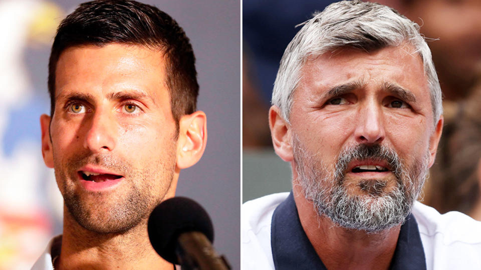 Pictured left to right, tennis star Novak Djokovic and his coach Goran Ivanisevic.