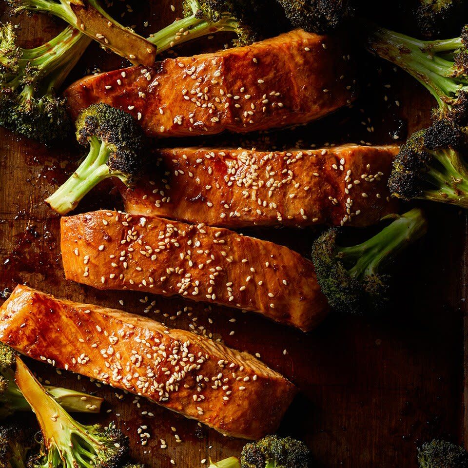 ginger roasted salmon &amp; broccoli