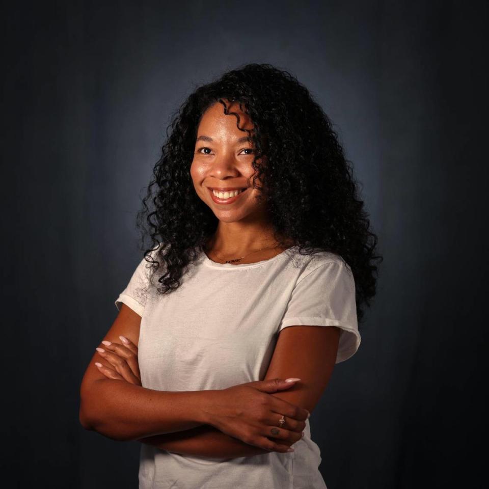 Broward County Public Schools support counselor Kerlie Leonce is photographed at Little Haiti’s IPC ArtSpace. Leonce was among members of South Florida’s Haitian community who reexamined Haiti’s independence through the lens of the past year’s events as the island nation struggles to regain some sense of normalcy.