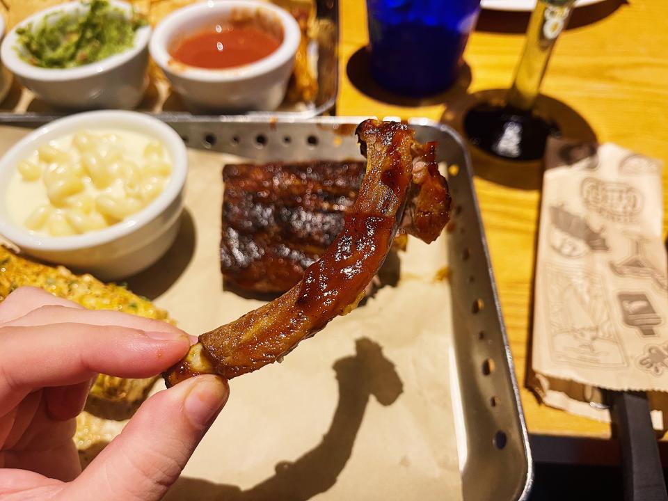 The baby back ribs.
