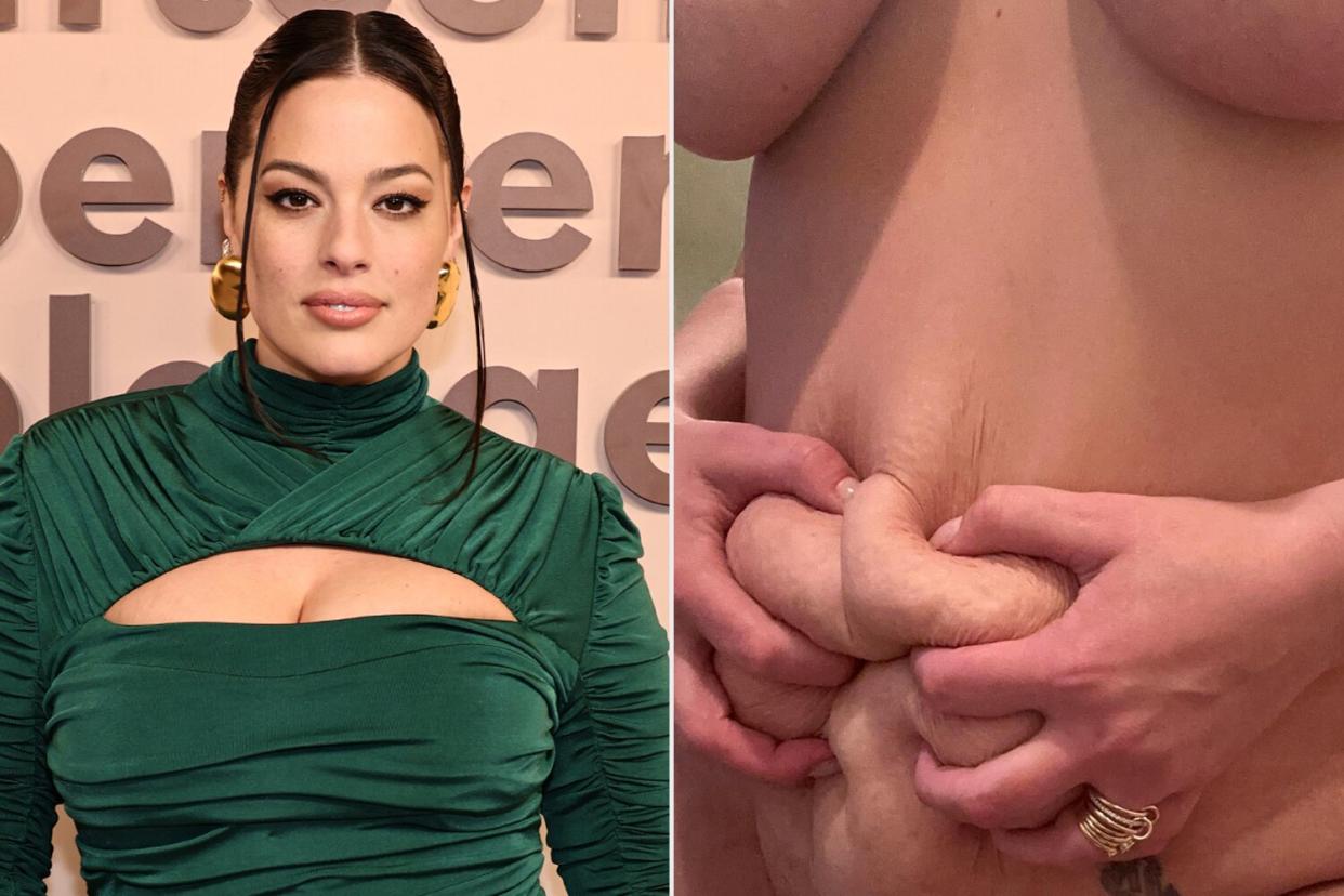 Ashley Graham attends the 2023 Fifteen Percent Pledge Gala; Ashley Graham Shows Off Postpartum Body One Year After Welcoming Twins In Honest Instagram