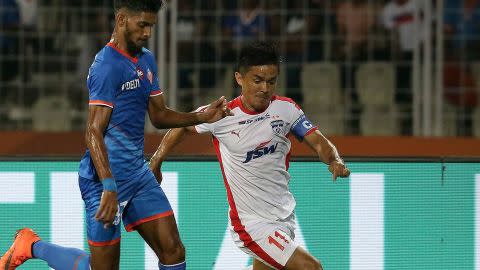 Sunil Chhetri FC Goa Bengaluru FC ISL season 4 2017/2018