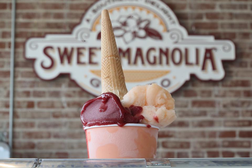 Sweet Magnolia Gelato inside the Puck Food Hall on Thursday, July 18, 2019. 