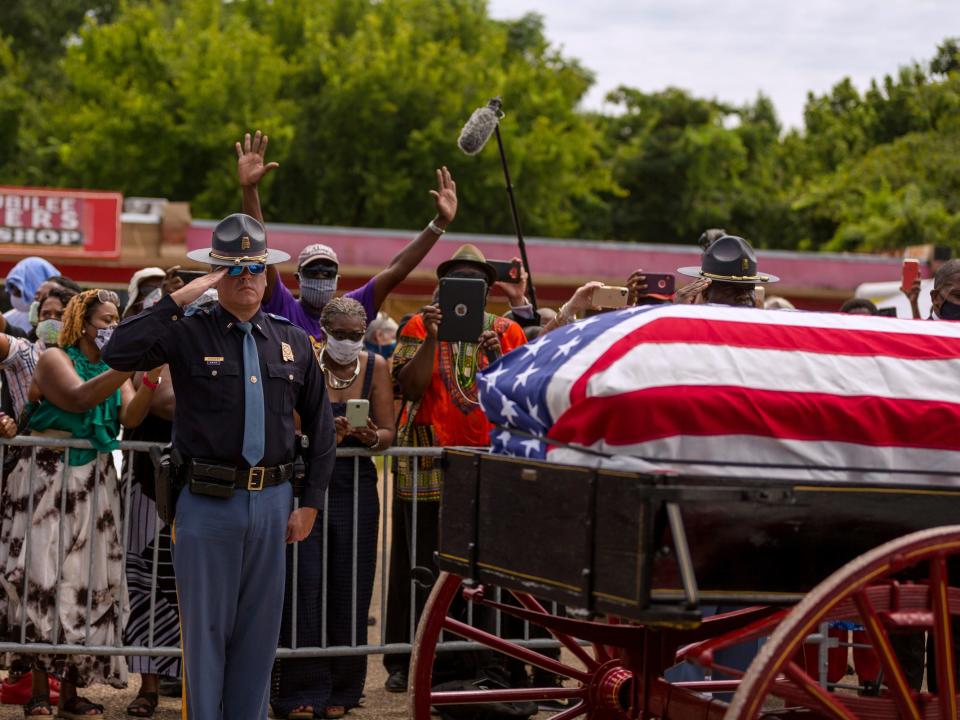 john lewis bloody sunday casket