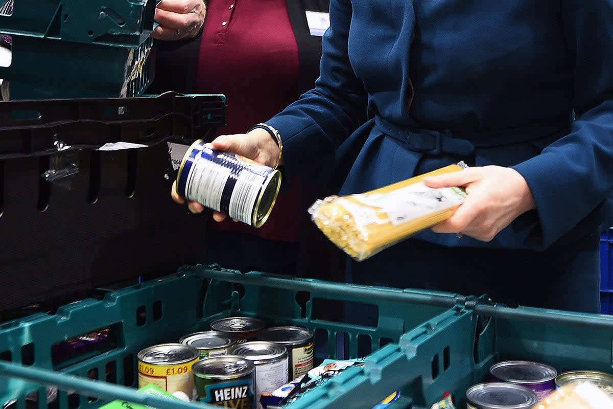 The Trussell Trust said food banks have given out a record 1.5 million emergency parcels in a six-month period (Andy Buchanan/PA) (PA Archive)