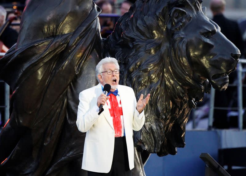 FILE PHOTO: Australian musician Rolf Harris performs during the Diamond Jubilee concert in front of Buckingham Palace in London