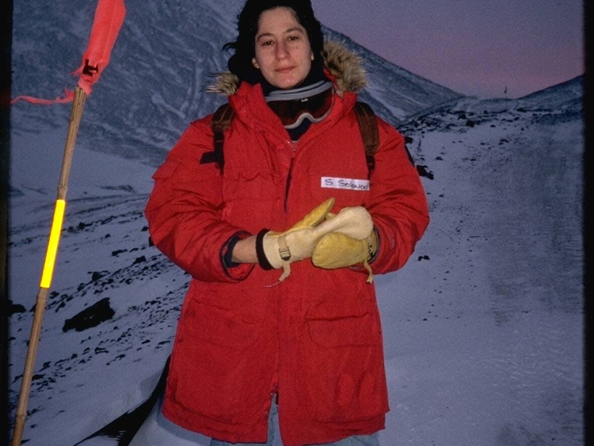 Atmospheric chemist Susan Solomon, shown here at a research station in the Antarctic in the mid-1980s, remembers being laughed at by colleagues when she first presented her research on the cause of the thinning ozone layer.  (Submitted by Susan Solomon - image credit)