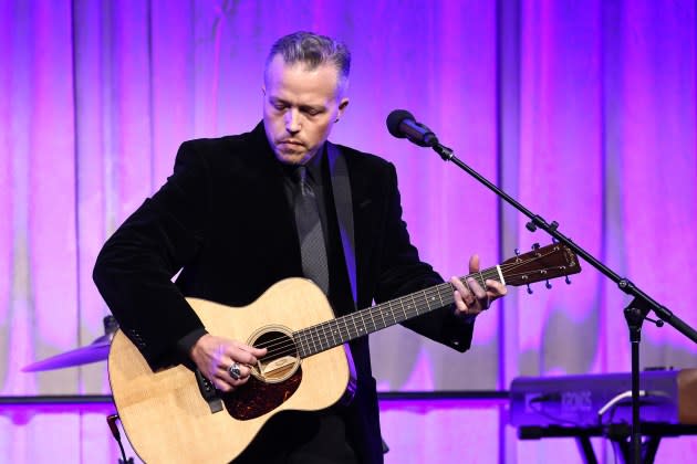 Jason Isbell onstage last year. The songwriter's marriage to musician Amanda Shires is ending after 11 years. - Credit: Jamie McCarthy/Getty Images