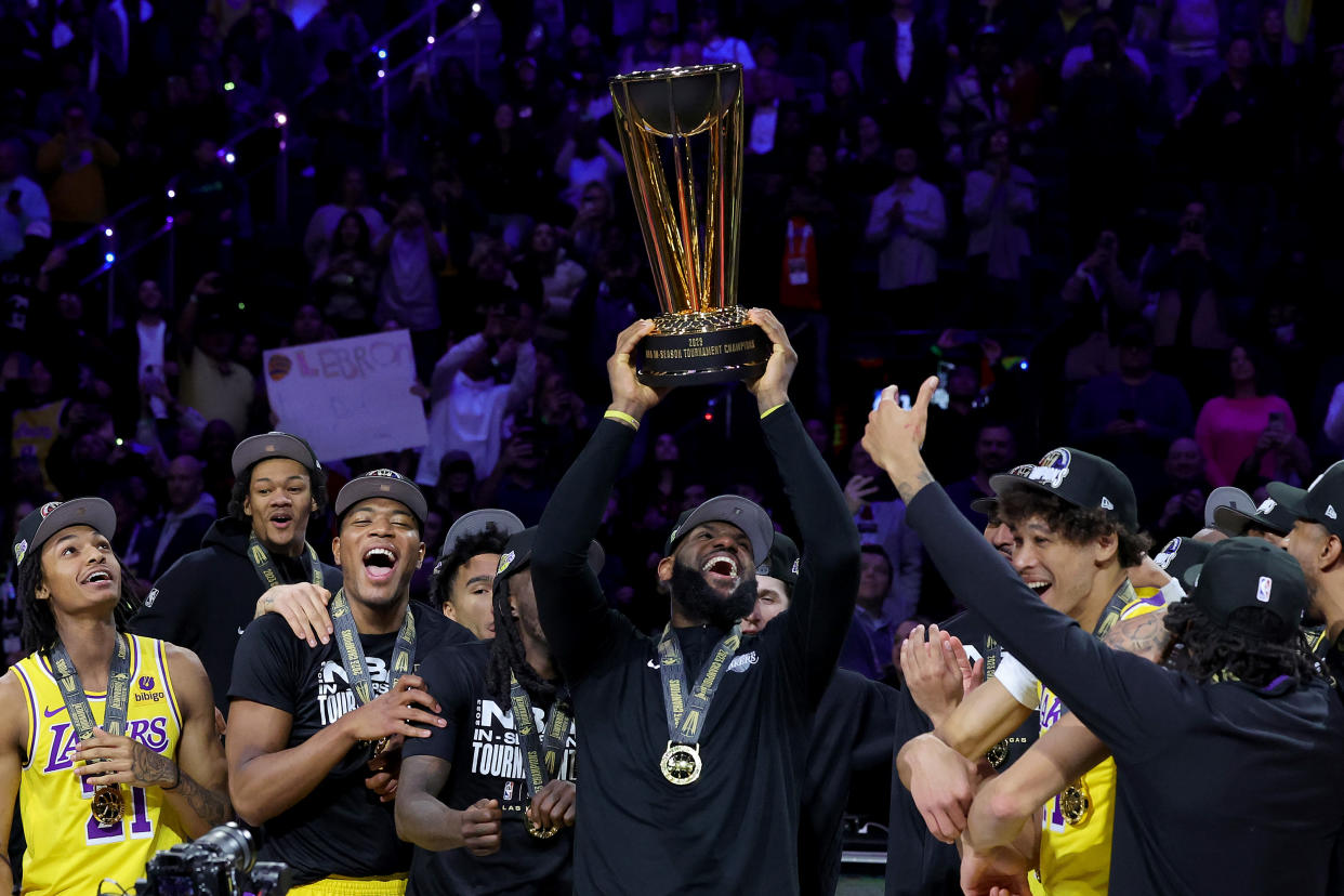 The Lakers beat the Pacers to win the inaugural NBA Cup on Saturday night in Las Vegas