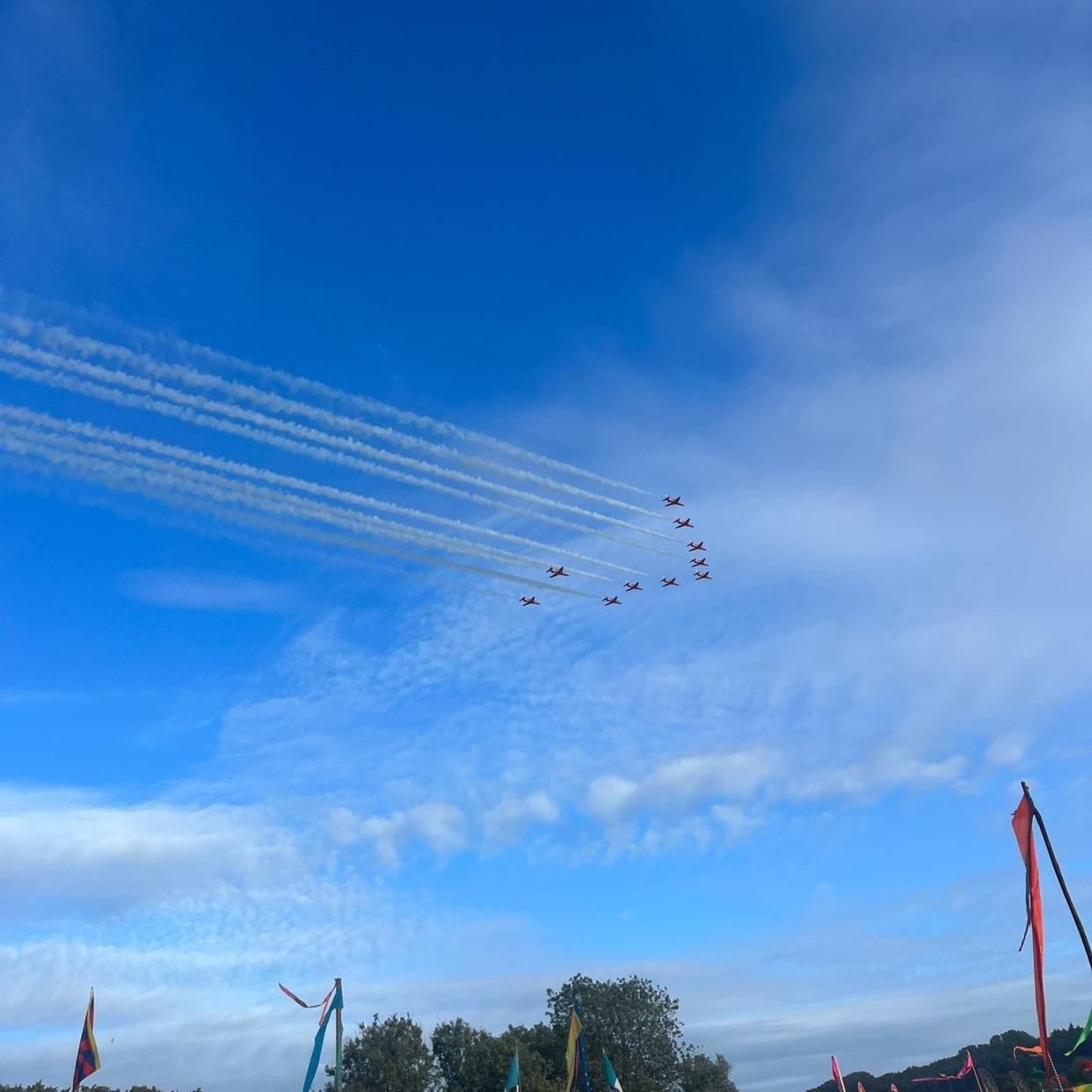 Red Arrows at Glastonbury