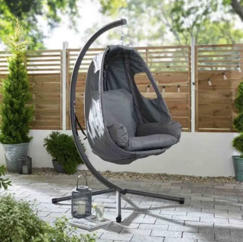 The hanging egg chair is an absolute bargain. (Robert Dyas)