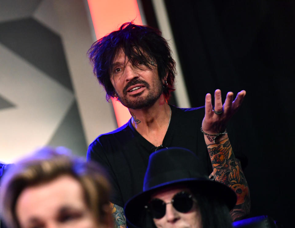 Tommy Lee of Motley Crue speaks during the press conference for THE STADIUM TOUR DEF LEPPARD - MOTLEY CRUE - POISON at SiriusXM Studios on December 04, 2019 in Los Angeles, California. (Photo by Emma McIntyre/Getty Images for SiriusXM)