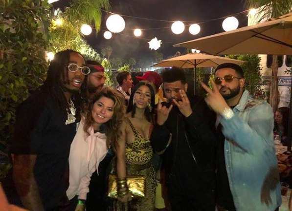 <p>Music icon Shania hanging out with Nicki Minaj and The Weekend. "Good times at Coachella last night," she wrote.</p>