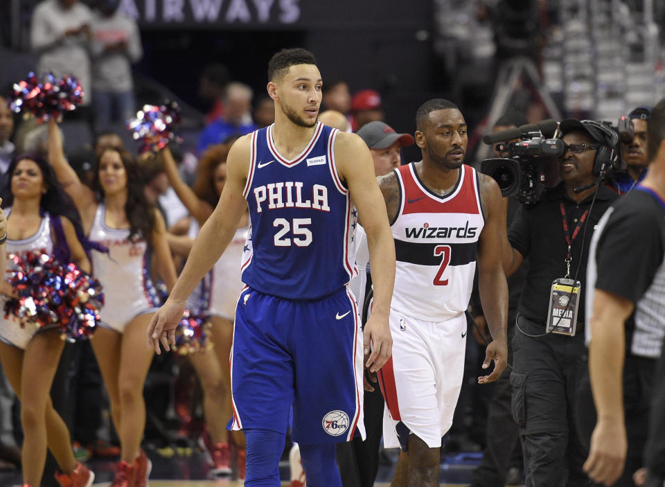 Philadelphia 76ers guard Ben Simmons has been the star of the rookie class so far. (AP Photo/Nick Wass)