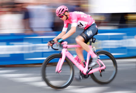 FILE PHOTO: Cycling - Giro d'Italia, Rome, Italy - May 27, 2018 Team Sky's Chris Froome in action during the final stage REUTERS/Alessandro Garofalo/File Photo