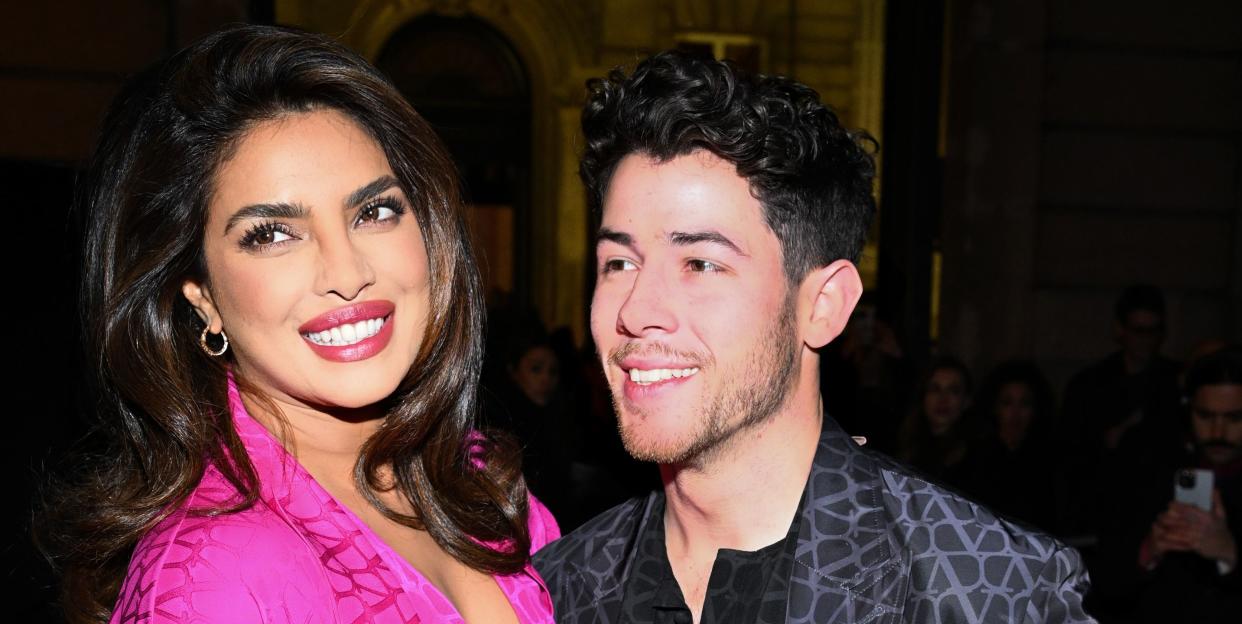 paris, france march 05 priyanka chopra and nick jonas attend the valentino womenswear fall winter 2023 2024 show as part of paris fashion week on march 05, 2023 in paris, france photo by stephane cardinale corbiscorbis via getty images