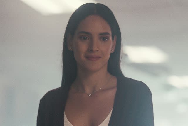 <p>Netflix</p> Adria Arjona in 'Hit Man.'