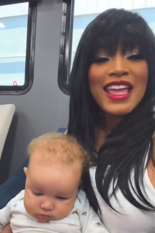 <p>Keke Palmer/Instagram</p> Keke Palmer with her son, Leodis in a photo posted on her Instagram