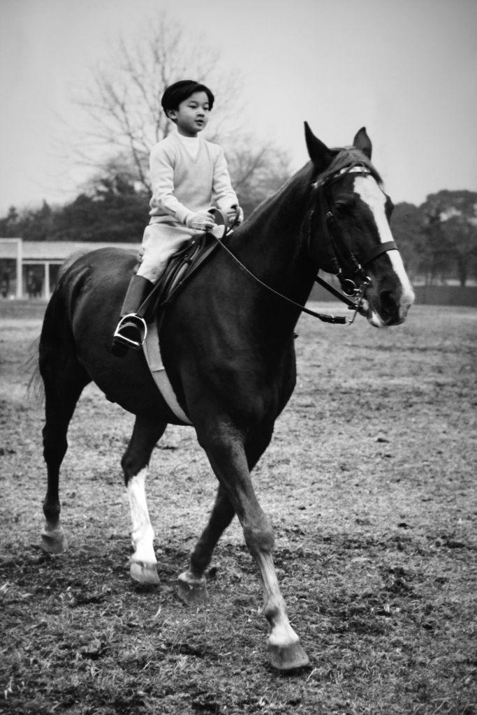 japanese crown prince naruhito riding in 1969