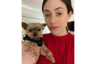 <p>Emmy Rossum <a href="https://people.com/pets/emmy-rossum-dog-cinnamon-dead/" rel="nofollow noopener" target="_blank" data-ylk="slk:paid tribute;elm:context_link;itc:0;sec:content-canvas" class="link ">paid tribute</a> to her "best boy" and rescue dog Cinnamon on April 9.</p> <p>"We lost our best friend of nearly 14 years today," <a href="https://www.instagram.com/p/CNa_7L3lxEX/?utm_source=ig_embed" rel="nofollow noopener" target="_blank" data-ylk="slk:Rossum began on Instagram;elm:context_link;itc:0;sec:content-canvas" class="link ">Rossum began on Instagram</a>, writing that her pup "was loved" by her family — including husband <a href="https://people.com/style/emmy-rossum-marries-sam-esmail-wedding/" rel="nofollow noopener" target="_blank" data-ylk="slk:Sam Esmail;elm:context_link;itc:0;sec:content-canvas" class="link ">Sam Esmail</a>, their dogs Sugar and Pepper, and their cat Fiona.</p> <p>"He loved eating, sleeping, and traveling. He loved barking at children and eating discarded pizza crusts off the street," she continued. "He loved being carried and he loved being loved."</p> <p>"I will always be his mother," Rossum added. "He was my best boy."</p>