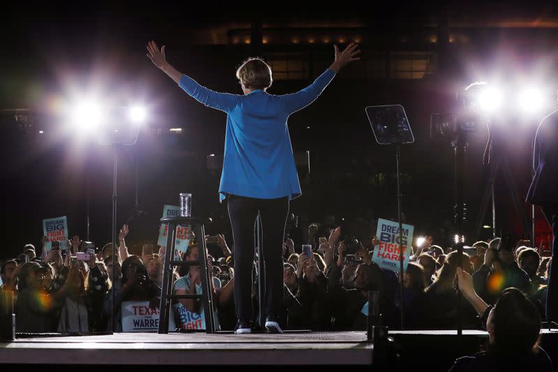Democratic 2020 U.S. presidential candidate Warren campaigns in Houston