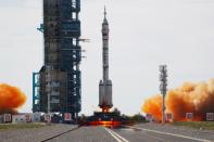 Rocket carrying the Shenzhou-12 spacecraft and three astronauts takes off from Jiuquan Satellite Launch Center