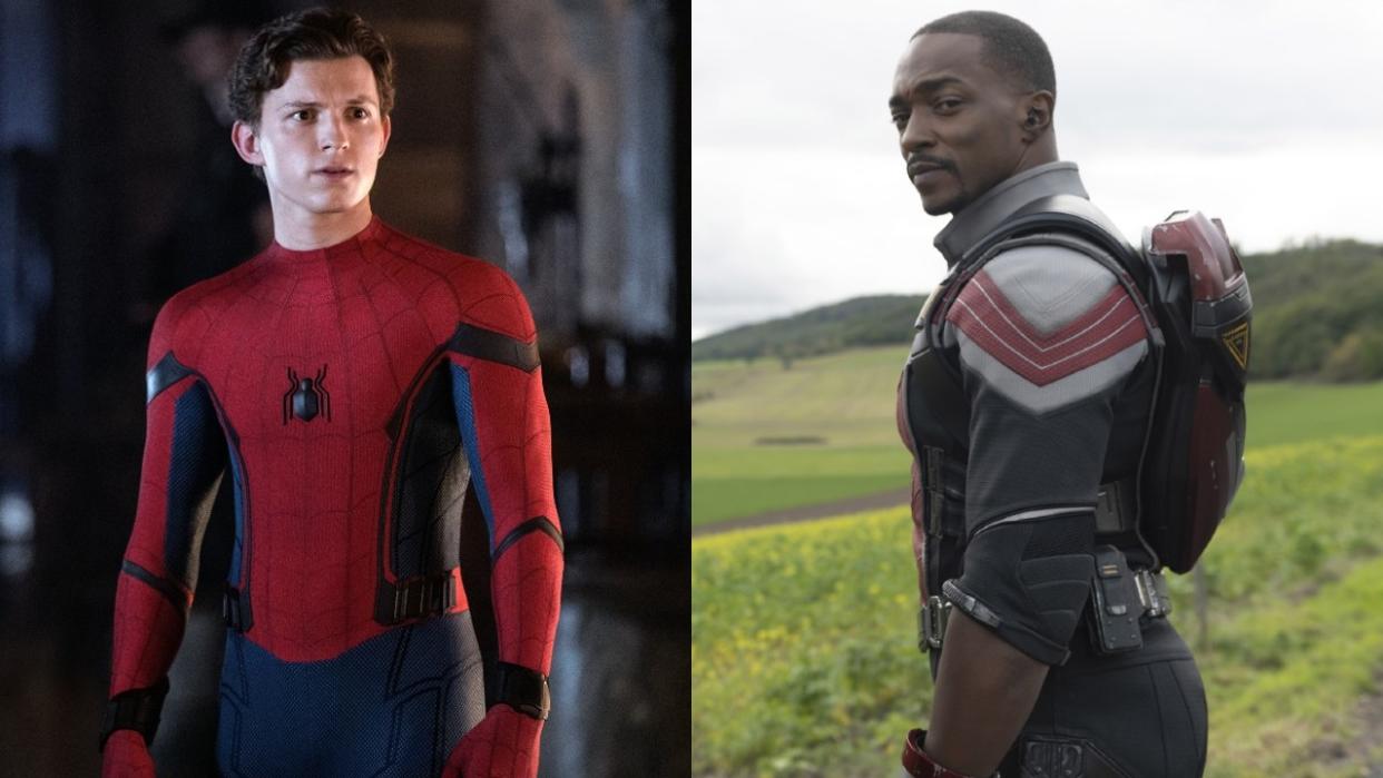  Tom Holland in Spider-Man: Far From Home and Anthony Mackie in The Falcon and The Winter Soldier. 