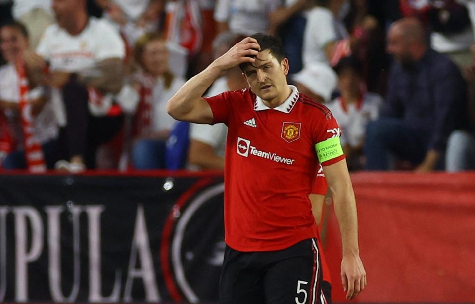Harry Maguire endured a tough evening in Seville (Action Images via Reuters)