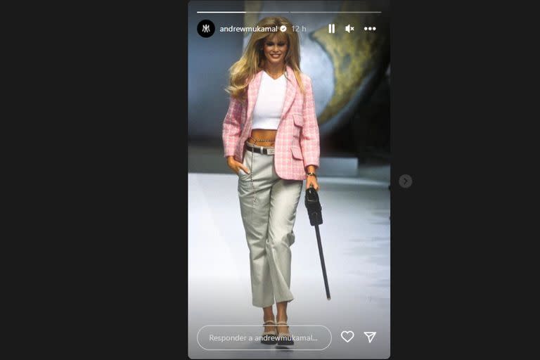 El look de Claudia Schiffer, que inspiró a Margot Robbie, en su llegada a Australia