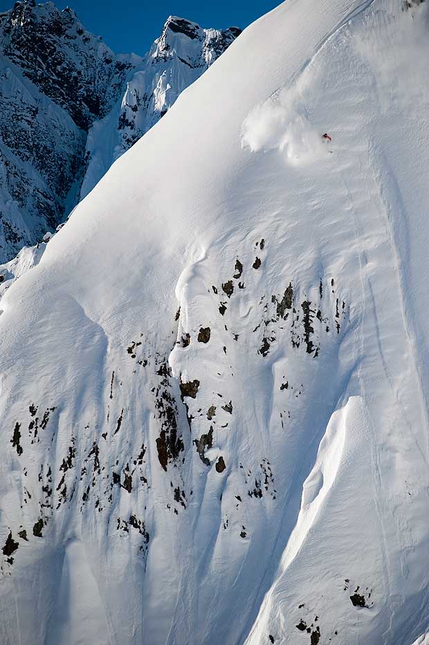 Can you spot the skier in these photos of terrifying descents?