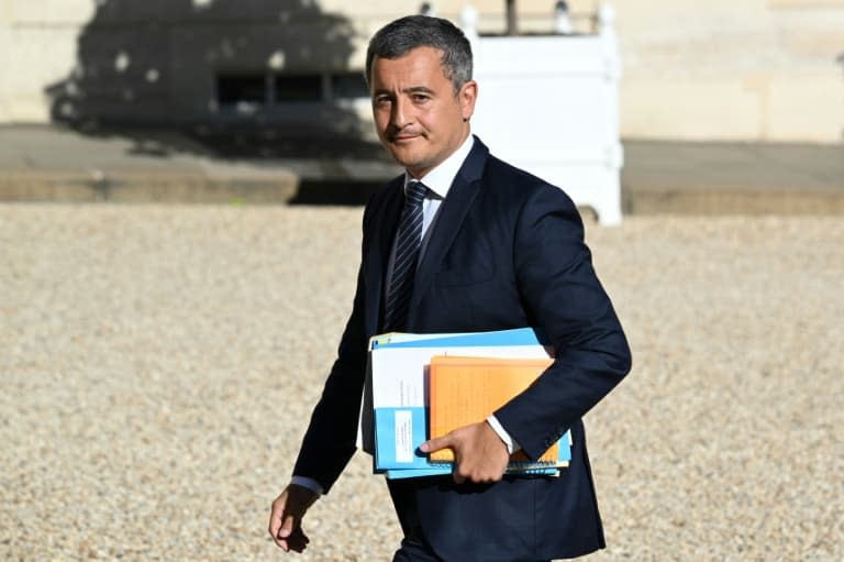 Le ministre de l'Intérieur Gérald Darmanin dans la cour de l'Elysée, le 24 août 2022 à Paris - Bertrand GUAY © 2019 AFP