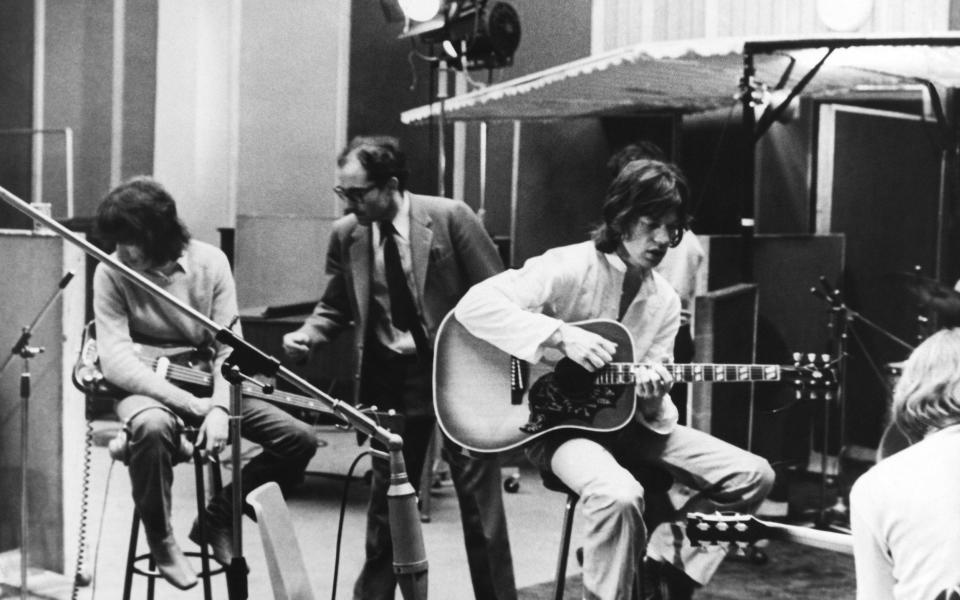 With Bill Wyman and Mick Jagger in 1968 during the making of Sympathy For the Devil - Keystone-France/Gamma-Keystone via Getty Images