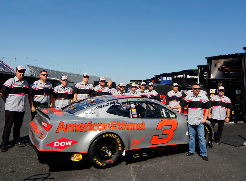 Austin Dillon’s 2018 Darlington Intimidator throwback. (Getty)