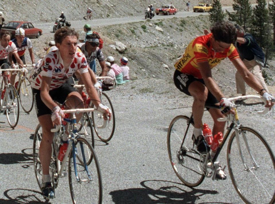 Robert Millar and Claude Criquielion during the 1986 Tour de France