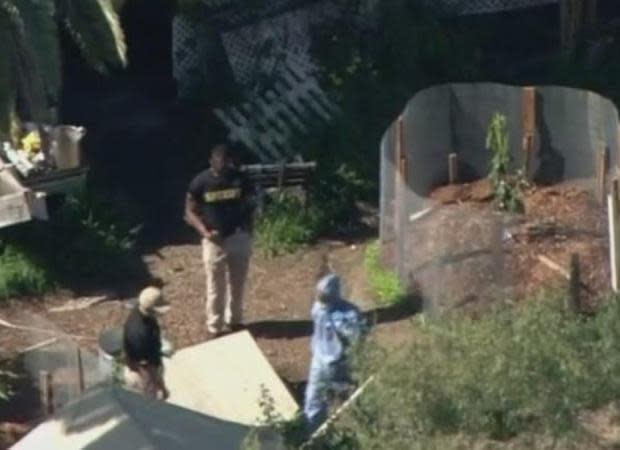 CBS Los Angeles captured aerial images of the 2020 raid.  / Credit: CBS Los Angeles