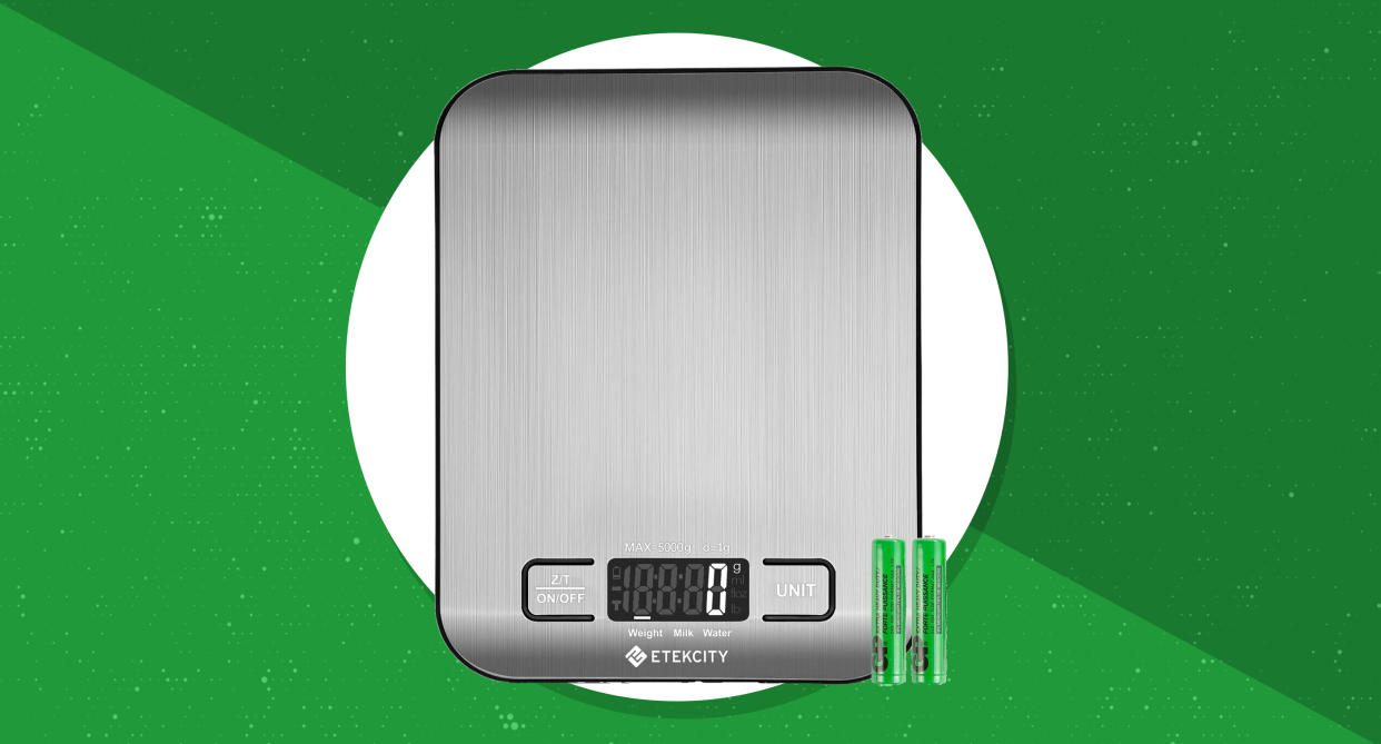 Get the Etekcity Food Digital Kitchen Scale for just $10. (Photo: Amazon)