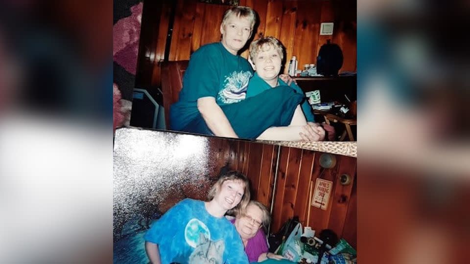 Top: April Perkins, Celia's grandmother (left), and Misty Bashaw, Celia's mother, who died in 2008 and 2022, respectively. Bottom: Misty (left) and April. - Courtesy Celia Bradshaw