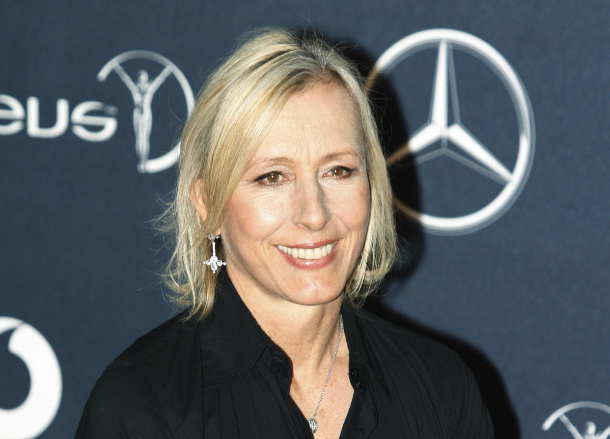 Martina Navratilova deleted a tweet that many interpreted as transphobic. (AP Photo)